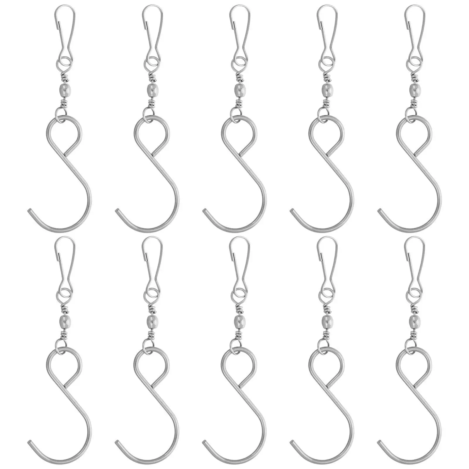 10 Pcs Hook Clip Wind Chime Replacement Parts Spinner Swivel Hooks Clips for Hanging
10 Pcs Hook Clip Wind Chime Replacement Parts Spinner Swivel Hooks Clips for Hanging