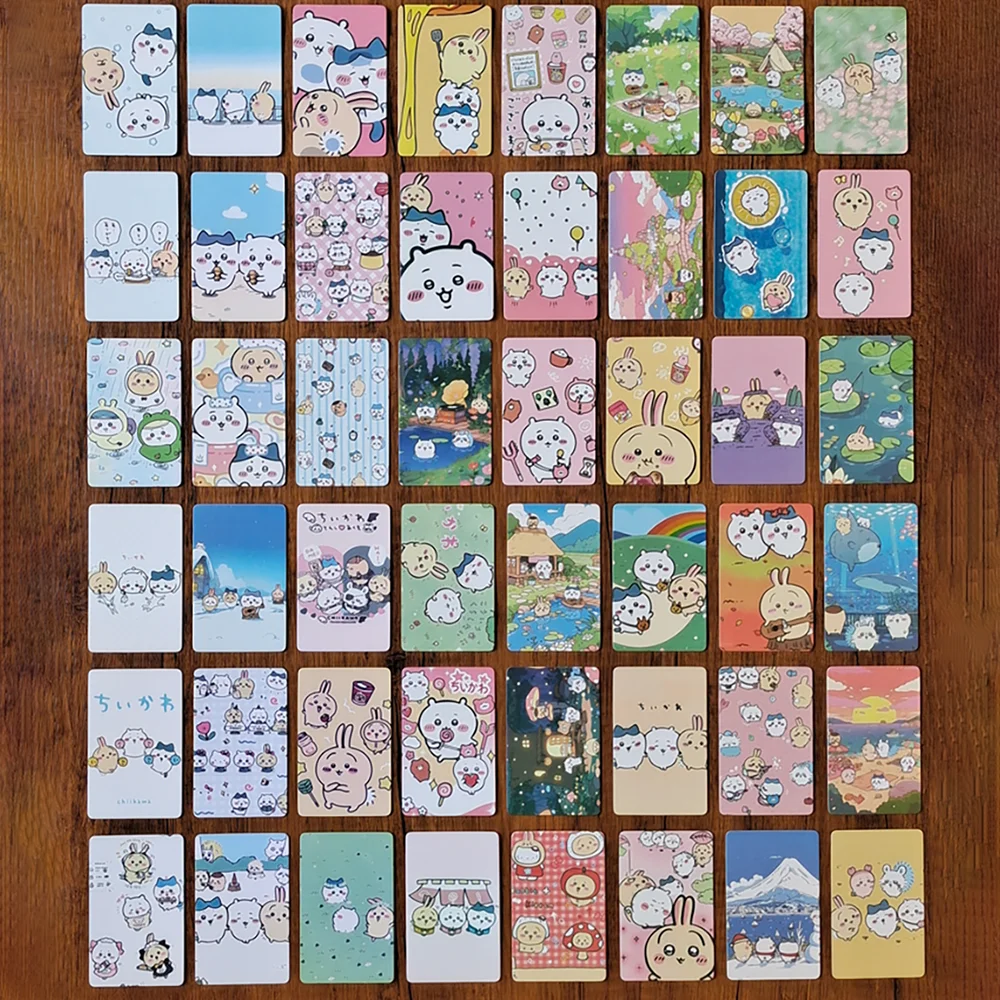 New Anime Chiikawa 50Pcs Laser Collection Cards Flash Card Kawaii Cartoon Hachiware Usagi LOMO Card Peripheral Toys Girls Gifts
New Anime Chiikawa 50Pcs Laser Collection Cards Flash Card Kawaii Cartoon Hachiware Usagi LOMO Card Peripheral Toys Girls Gifts