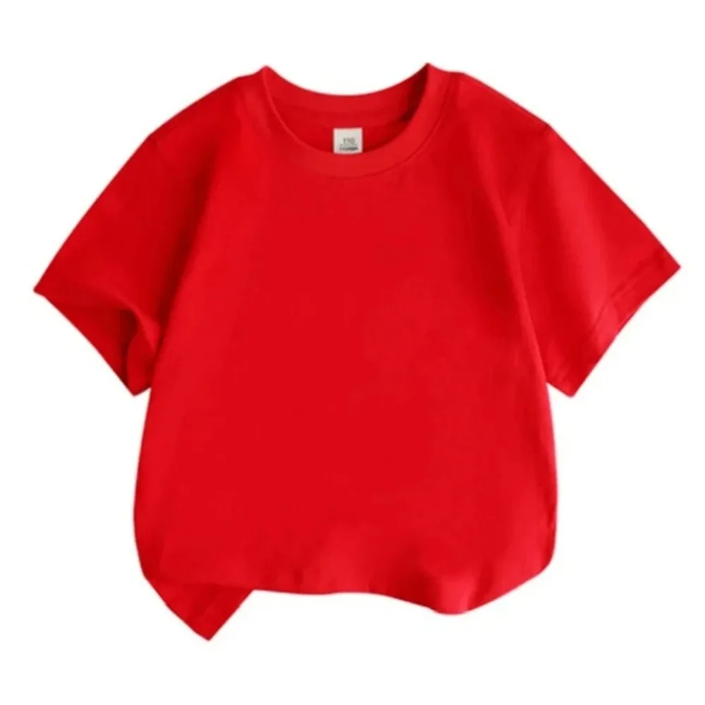 Children's solid colour short sleeve top suitable, toddler T-shirts for summer casual wear in white, pink and black.
Children's solid colour short sleeve top suitable, toddler T-shirts for summer casual wear in white, pink and black.