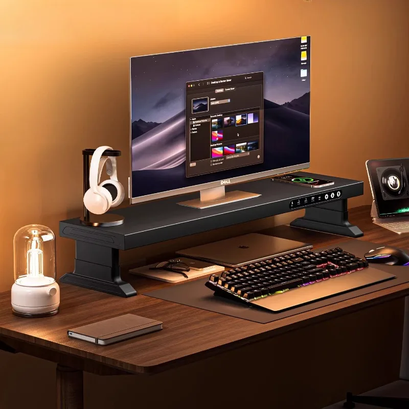 Electric Height Adjustable Monitor Stand Riser, Metal PC Desk Shelf with USB Charging Hub, Ergonomic Storage for Workstation
Electric Height Adjustable Monitor Stand Riser, Metal PC Desk Shelf with USB Charging Hub, Ergonomic Storage for Workstation