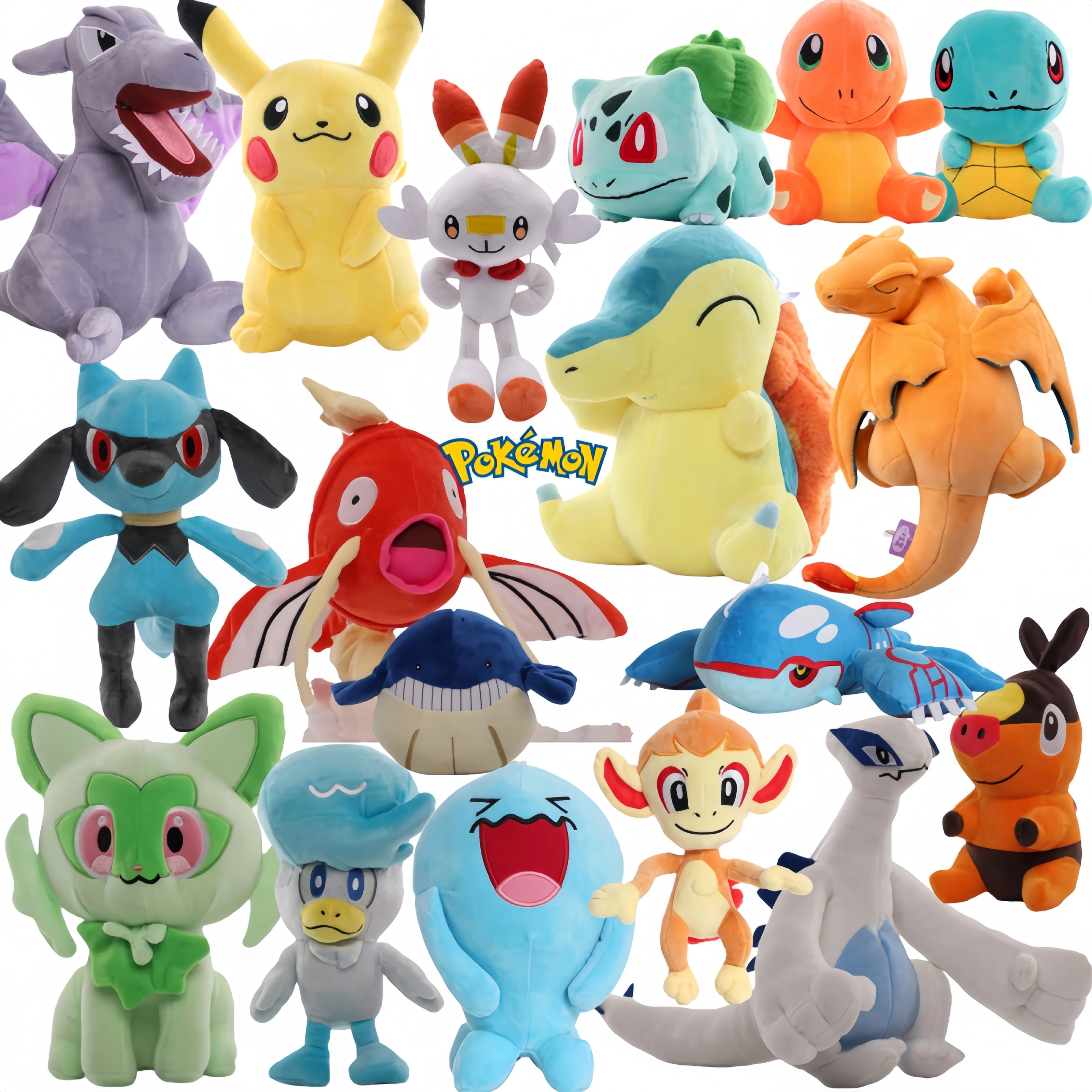 Pokemon Peluche Pikachu Plush Toy Magikarp Riolu Anime Cartoon Scorbunny Squirtle Bulbasaur Charmander Stuffed Doll Gift For Kid
Pokemon Peluche Pikachu Plush Toy Magikarp Riolu Anime Cartoon Scorbunny Squirtle Bulbasaur Charmander Stuffed Doll Gift For Kid