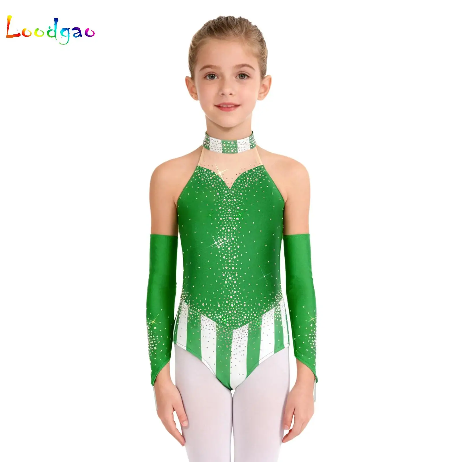 Kids Girls Figure Skating Dance Leotard Sparkling Sequins Striped Ballet Gymnastics Acrobatics Jazz Dancing Bodysuit with Gloves
Kids Girls Figure Skating Dance Leotard Sparkling Sequins Striped Ballet Gymnastics Acrobatics Jazz Dancing Bodysuit with Gloves
