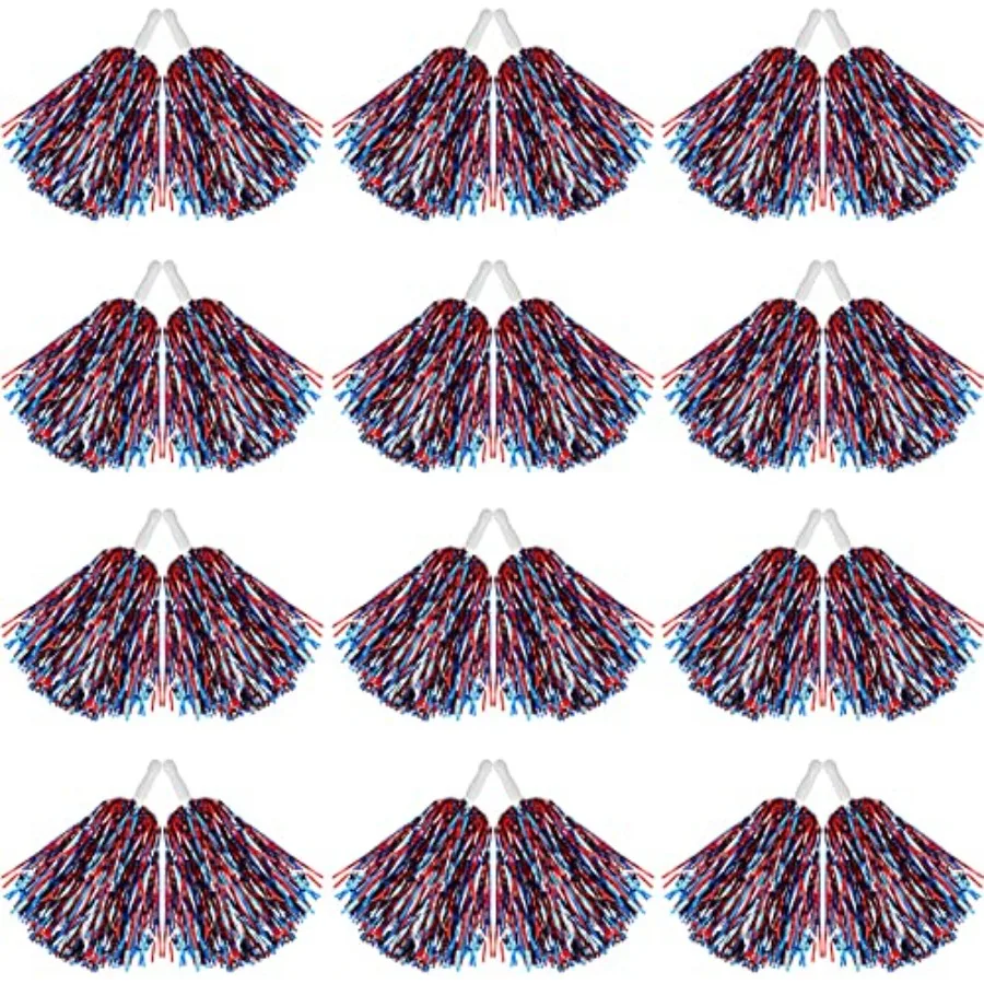 24 Pcs Cheerleading Pom Poms, 12.6 Inch Plastic Cheer Pompoms with Handle, Metallic Foil Cheerleader Poms for Adult for Team Sp
24 Pcs Cheerleading Pom Poms, 12.6 Inch Plastic Cheer Pompoms with Handle, Metallic Foil Cheerleader Poms for Adult for Team Sp