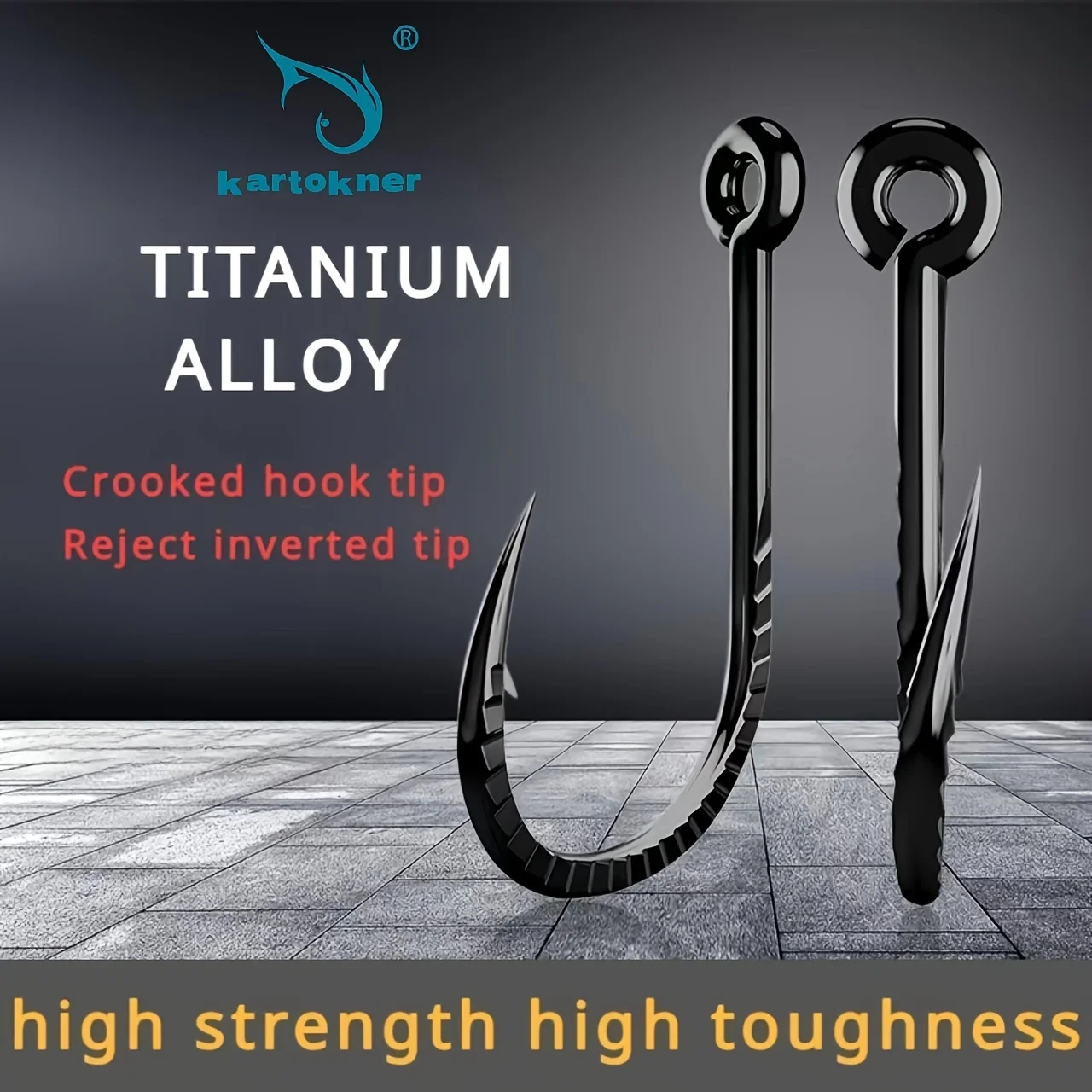 Titanium Alloy Fish Hooks 50 Pieces/Box, Bent Mouth Tube Hooks with Barbs, Fishing Hooks for Large Fish
Titanium Alloy Fish Hooks 50 Pieces/Box, Bent Mouth Tube Hooks with Barbs, Fishing Hooks for Large Fish