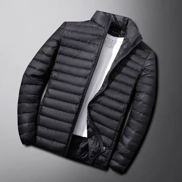 2023 New Autumn Winter Men Stand Collar Light Down Jacket Male White Duck Down Thin Coats Men Solid Color Casual Outerwear H417
2023 New Autumn Winter Men Stand Collar Light Down Jacket Male White Duck Down Thin Coats Men Solid Color Casual Outerwear H417