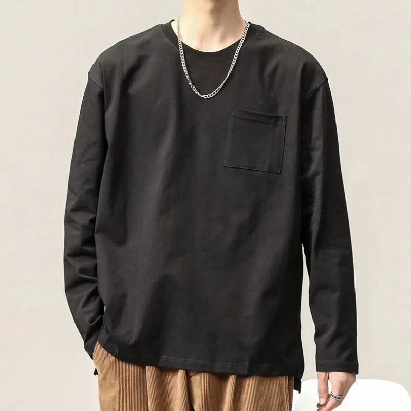 Japanese Retro Men's Spring and Autumn 2024 New Patchwork O-Neck Fashion Solid Color Pocket Casual Long Sleeved Sweatshirts
Japanese Retro Men's Spring and Autumn 2024 New Patchwork O-Neck Fashion Solid Color Pocket Casual Long Sleeved Sweatshirts