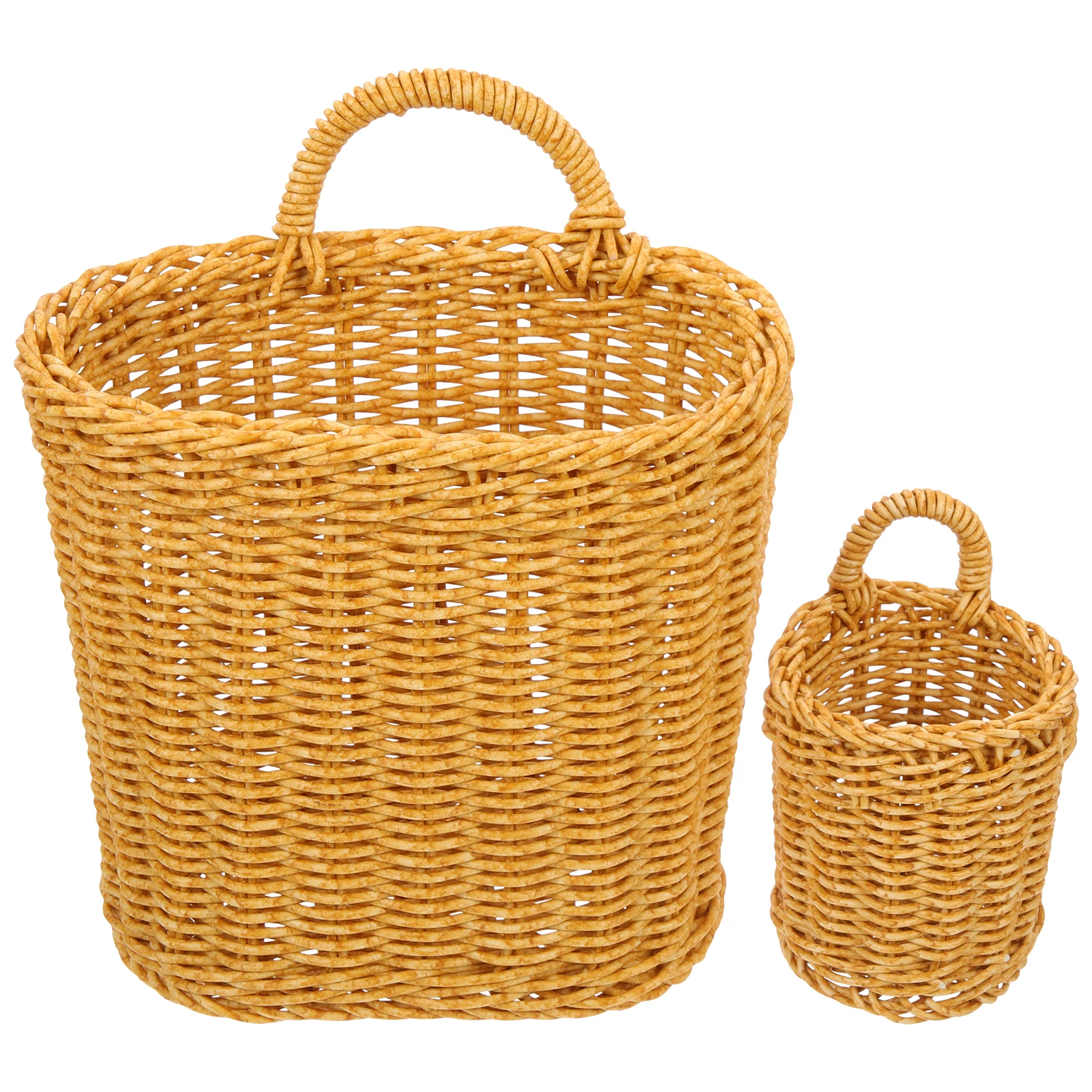 2 Pcs Coffee Woven Wall Hanging Storage Baskets for Kitchen Spoon Fork Garlic ganizer Space Saving Rustic Fruit
2 Pcs Coffee Woven Wall Hanging Storage Baskets for Kitchen Spoon Fork Garlic ganizer Space Saving Rustic Fruit