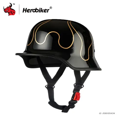 Motorcycle Open Face Helmet Motorcycle Retro Safety Helmet Summer Motorbike Half Face Helmet Vintage Motor Helmets M-2XL