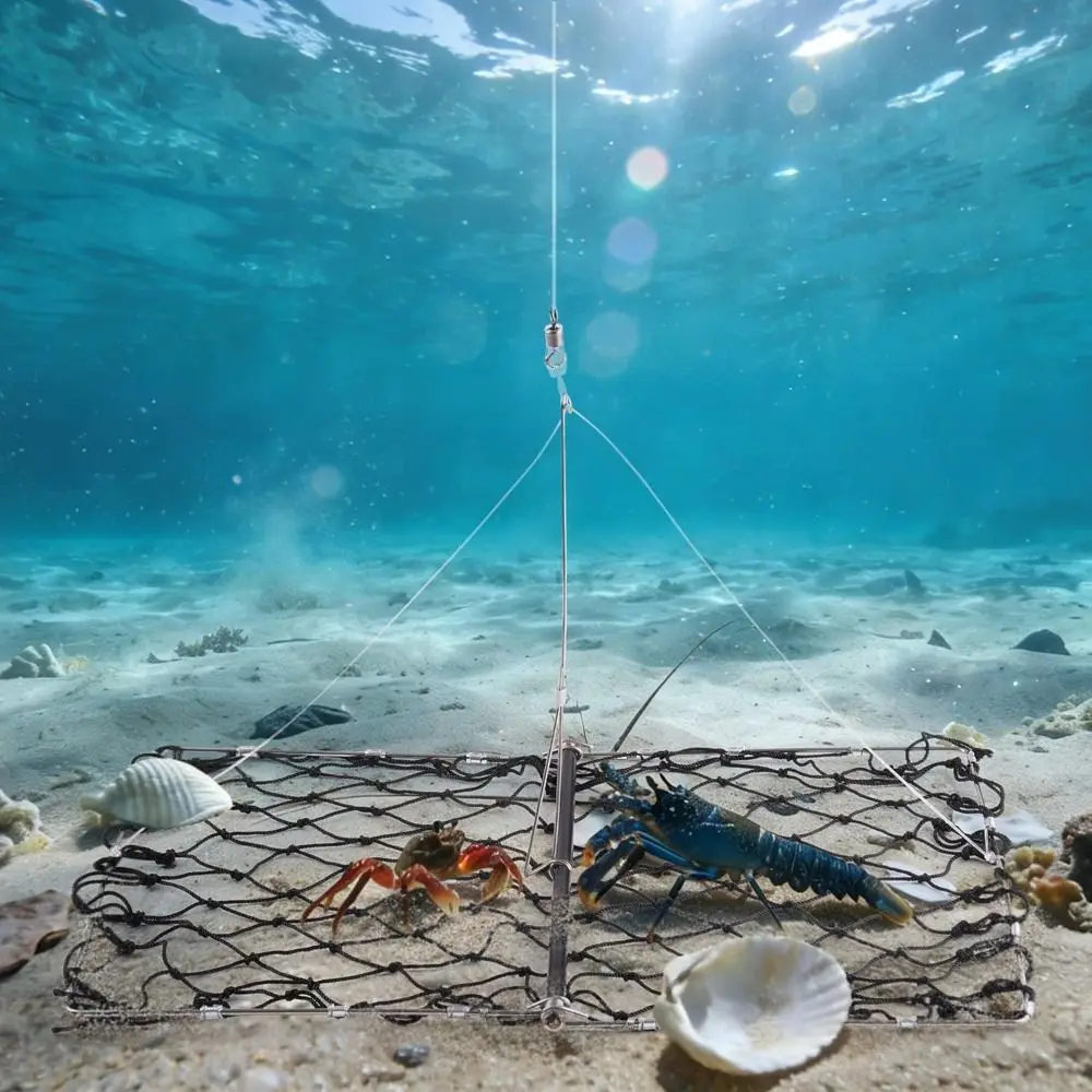Portable Castable Crab Trap Foldable Saltwater-Ready Crab Snare Heavy Duty Crabbing Net Fishing Gear
Portable Castable Crab Trap Foldable Saltwater-Ready Crab Snare Heavy Duty Crabbing Net Fishing Gear