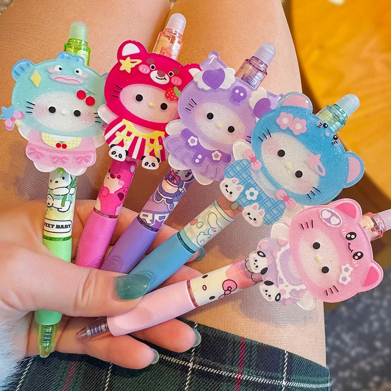 5 pcs Cute cartoon Hello Kitty Sanrio pen with good hand feel, high-value bullet-shaped black pen for girls, student-specific
5 pcs Cute cartoon Hello Kitty Sanrio pen with good hand feel, high-value bullet-shaped black pen for girls, student-specific