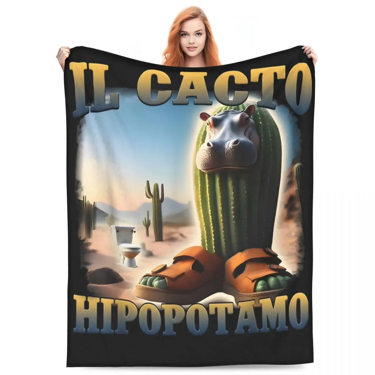 IL Cacto Hipopotamo Funny Italian Brainrot Meme Gen Z Blanket Soft Novelty Plush Throw Blanket For Bedroom Flannel Bedspread
IL Cacto Hipopotamo Funny Italian Brainrot Meme Gen Z Blanket Soft Novelty Plush Throw Blanket For Bedroom Flannel Bedspread