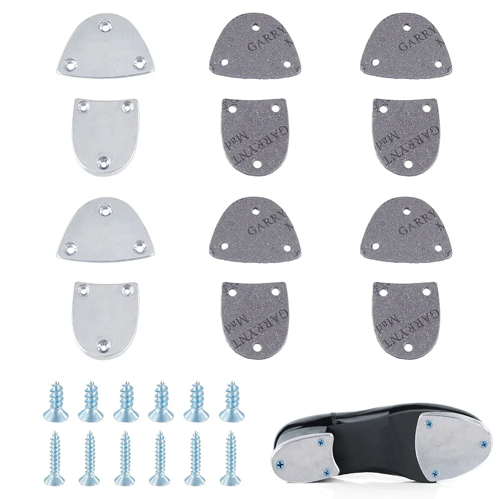 Aluminum Alloy EVA Heel Plates Shoe Heel Taps Repair Sole Pad with Iron Screw Silver 47x64.5x5mm
Aluminum Alloy EVA Heel Plates Shoe Heel Taps Repair Sole Pad with Iron Screw Silver 47x64.5x5mm