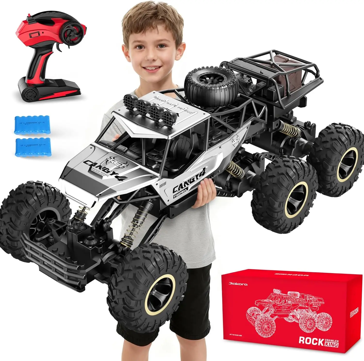 Remote Control Monster Truck, Rock Crawler RC Truck with 2 Rechargeable Batteries, Metal Body, Large Size & LED Headlights, Off-Road Toy Car for Boys Ages 4-7 8-12, Birthday Gift Idea
Remote Control Monster Truck, Rock Crawler RC Truck with 2 Rechargeable Batteries, Metal Body, Large Size & LED Headlights, Off-Road Toy Car for Boys Ages 4-7 8-12, Birthday Gift Idea