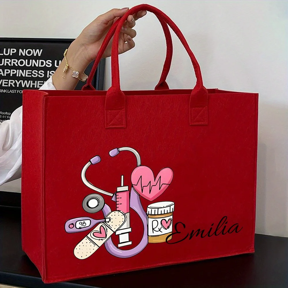 Сумка-тоут для медсестер с индивидуальным дизайном, вместительная войлочная сумка для медсестер, сумка через плечо - сумка-кроссбоди для поездок на работу, сумка для покупок и хранения
Сумка-тоут для медсестер с индивидуальным дизайном, вместительная войлочная сумка для медсестер, сумка через плечо - сумка-кроссбоди для поездок на работу, сумка для покупок и хранения