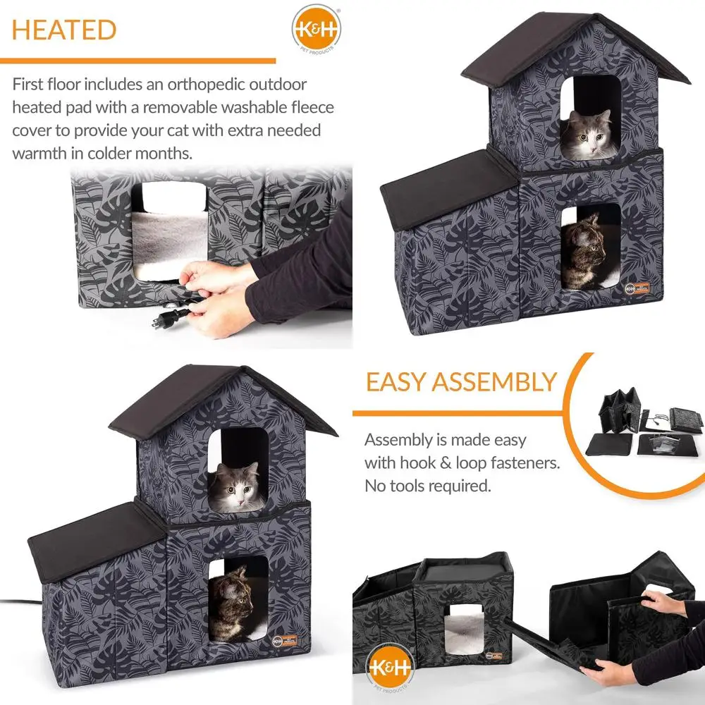 Серый уличный домик для кошек с обеденной зоной и обогревом, 22x27x27 дюймов
Серый уличный домик для кошек с обеденной зоной и обогревом, 22x27x27 дюймов