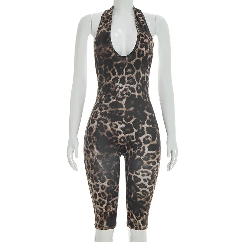 Sexy hot girl tight backless leopard print jumpsuit women
Sexy hot girl tight backless leopard print jumpsuit women