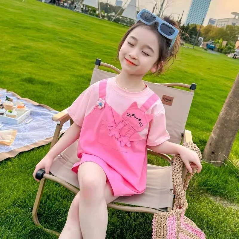 Sweet Hello Kitty Anime Kawaii Ins Fashion Short Sleeve Dresses Cute Baby Princess Fashionable Baby Clothes Gifts for Kids
Sweet Hello Kitty Anime Kawaii Ins Fashion Short Sleeve Dresses Cute Baby Princess Fashionable Baby Clothes Gifts for Kids