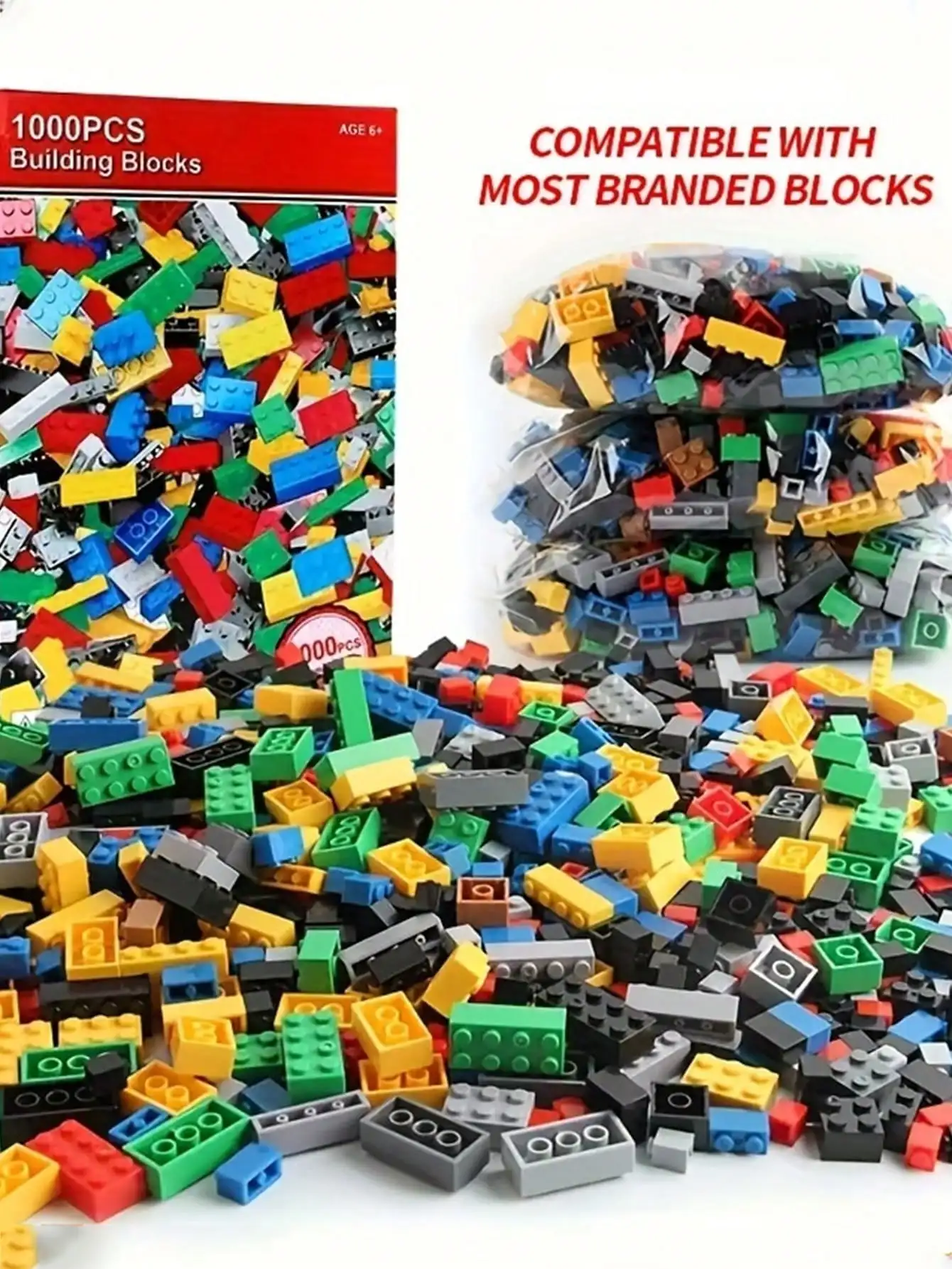 1000pcs/Set Children's Educational DIY Assembly Building Blocks Toy, Creative Construction Toy To Train Thinking And Hands-On Ability, Mini Compact Loose Blocks (500pcs Is A Combination Of Two 250pcs Packs), Please Note The Size
1000pcs/Set Children's Educational DIY Assembly Building Blocks Toy, Creative Construction Toy To Train Thinking And Hands-On Ability, Mini Compact Loose Blocks (500pcs Is A Combination Of Two 250pcs Packs), Please Note The Size