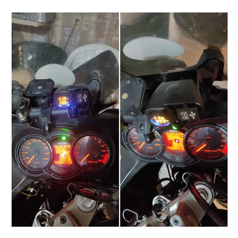 Зарядное устройство для мотоцикла с цифровым дисплеем QC3.0, быстрое зарядное устройство с двумя USB-портами для телефона, вольтметр, термометр, розетка для зарядного устройства для телефона
Зарядное устройство для мотоцикла с цифровым дисплеем QC3.0, быстрое зарядное устройство с двумя USB-портами для телефона, вольтметр, термометр, розетка для зарядного устройства для телефона