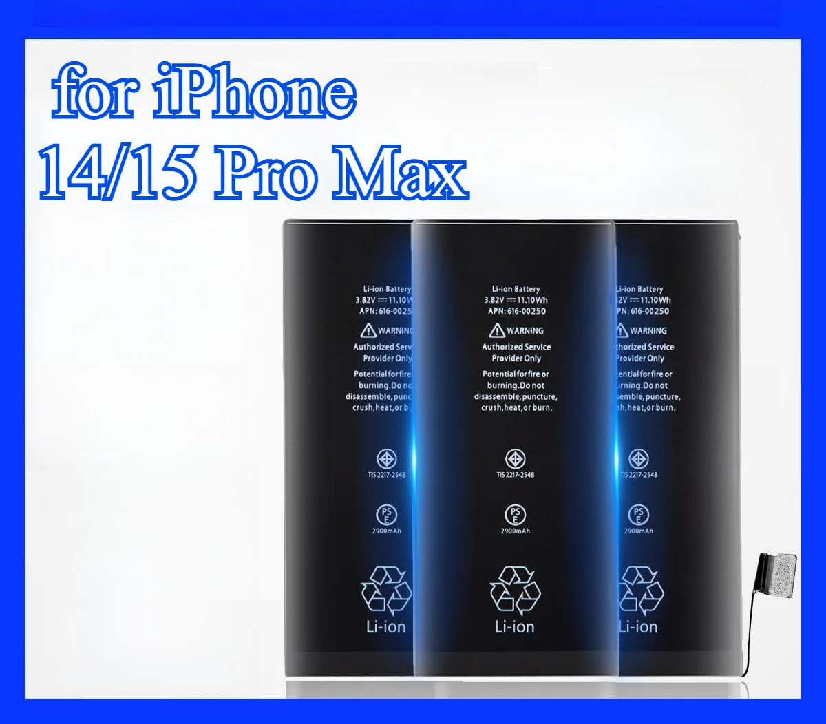 4850mAh Super X-Long Battery for iPhone 14/15 Pro Max A2487/A2849 2X Capacity & 600+ Cycles No iOS Health Alert
4850mAh Super X-Long Battery for iPhone 14/15 Pro Max A2487/A2849 2X Capacity & 600+ Cycles No iOS Health Alert