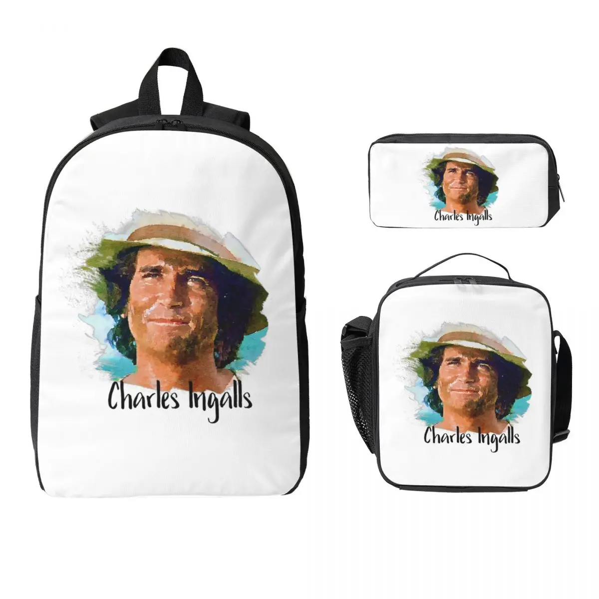 Charles Ingalls Little House On The Prairie Backpack Student BookBag School Bag Shoulder Bag 3ps Insulated Lunch Bag Pencil Case
Charles Ingalls Little House On The Prairie Backpack Student BookBag School Bag Shoulder Bag 3ps Insulated Lunch Bag Pencil Case