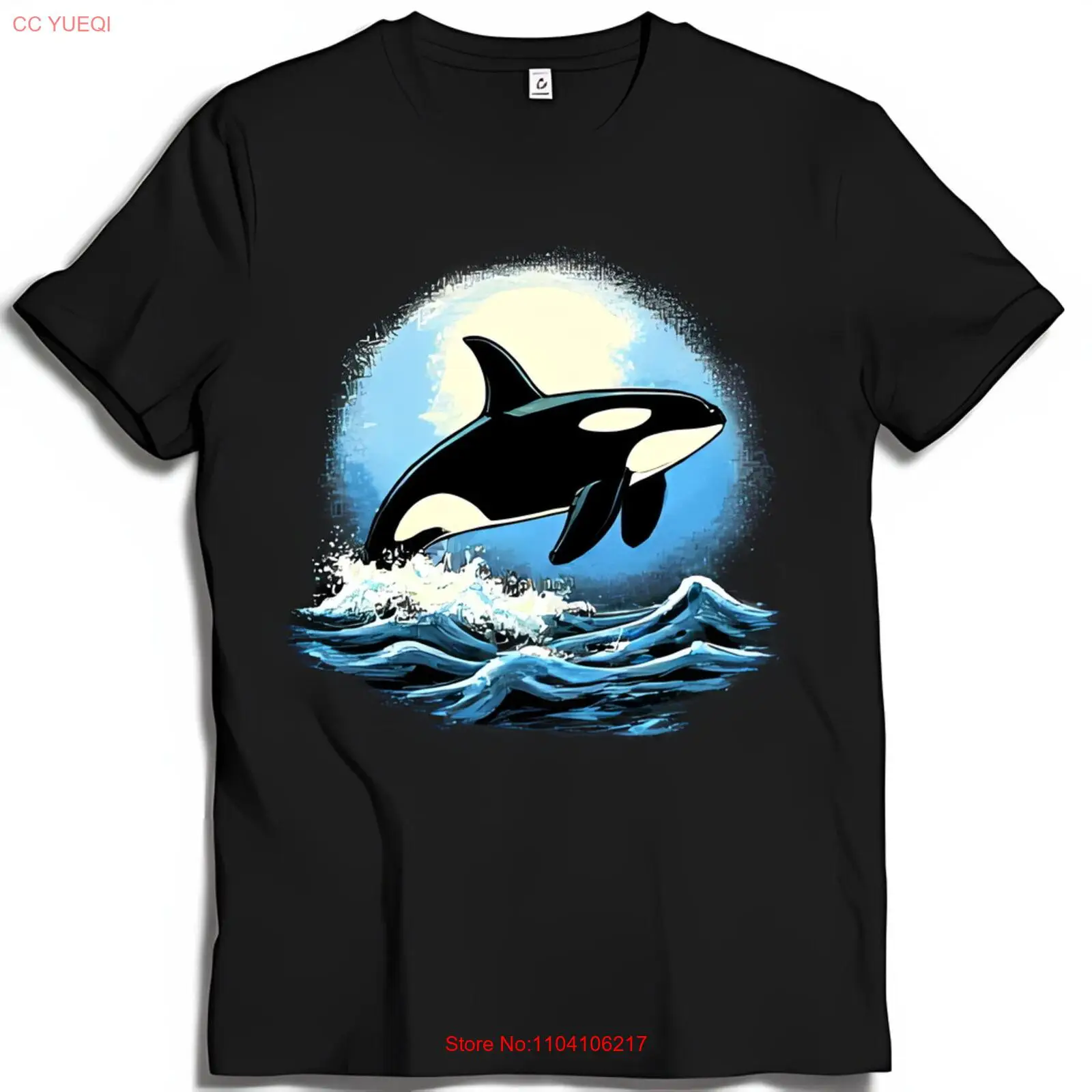 Orca Whale Graphic on Black T-Shirt Ocean Inspired Design
Orca Whale Graphic on Black T-Shirt Ocean Inspired Design