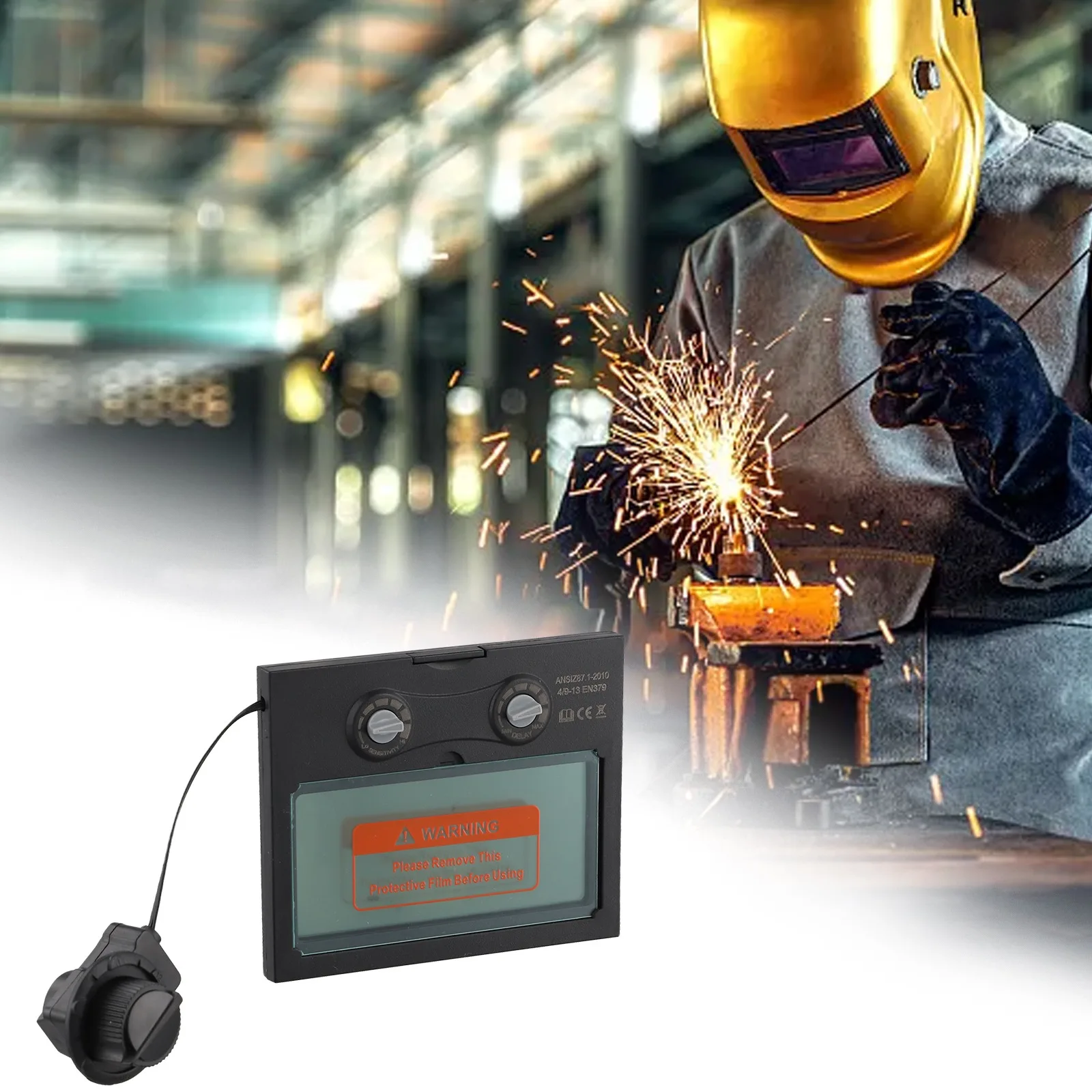 Welding Helmet Lens Welding Helmet Auto Darkening Din9-din13 Face Guard Lens Hood Low-High Non-Polar Adjustment
Welding Helmet Lens Welding Helmet Auto Darkening Din9-din13 Face Guard Lens Hood Low-High Non-Polar Adjustment