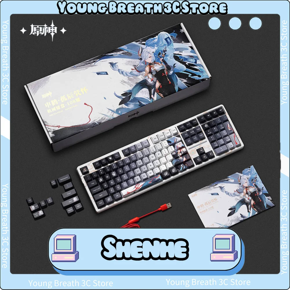 Genshin Impact Keyboard Shenhe 100 Keys Hot Swappable DIY Switch RGB 8000mAh BT 2.4G Wireless Game Keyboard Customized
Genshin Impact Keyboard Shenhe 100 Keys Hot Swappable DIY Switch RGB 8000mAh BT 2.4G Wireless Game Keyboard Customized