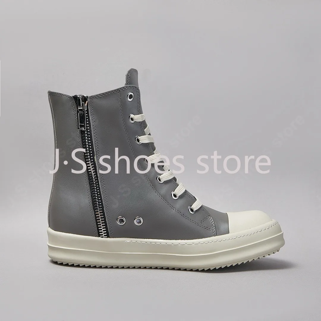 Ricks Men Sneaker Grey Leather High Top Shoe Lace Up Owens Women Casual Shoes Owens Design Boots Zipper Gray Cowhide Ankle Boot
Ricks Men Sneaker Grey Leather High Top Shoe Lace Up Owens Women Casual Shoes Owens Design Boots Zipper Gray Cowhide Ankle Boot