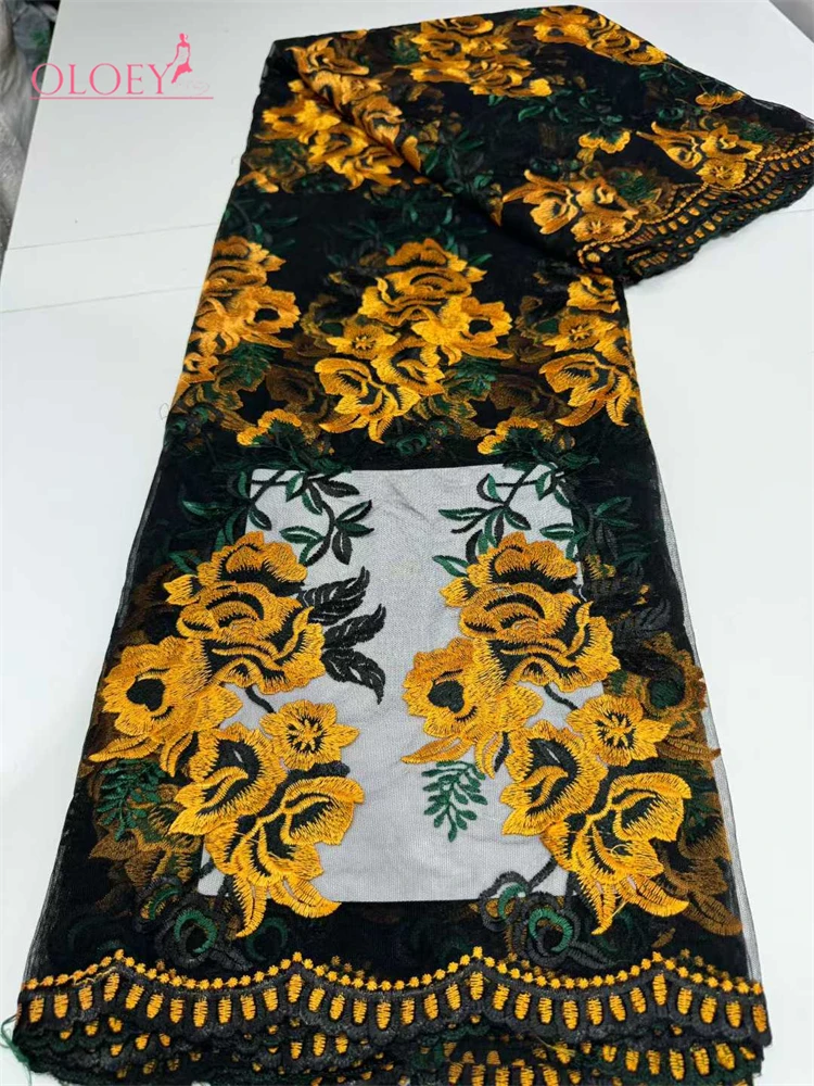OLOEY Luxury High Quality Delicate Eligant Soft Embroiderd Multicolor Big Flower Tulle Lace Fabric For Wedding Evening Dress Sew
OLOEY Luxury High Quality Delicate Eligant Soft Embroiderd Multicolor Big Flower Tulle Lace Fabric For Wedding Evening Dress Sew