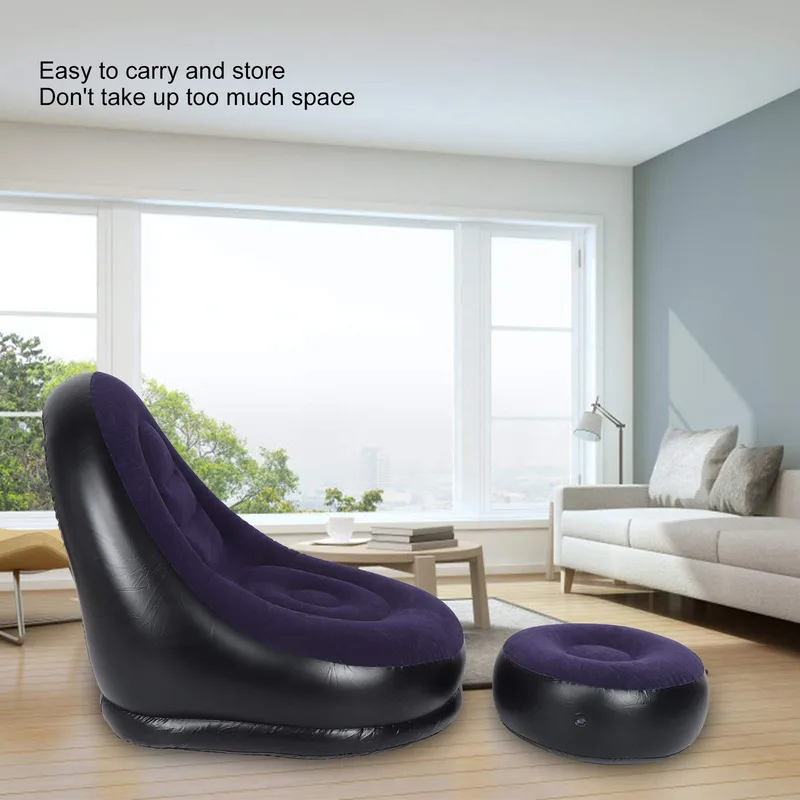 Inflatable Sofa Lounger Couch Outdoor Indoor Air Sleeping With Footstool For Bedroom Balcony Travel Camping PVC Flock Chaise
Inflatable Sofa Lounger Couch Outdoor Indoor Air Sleeping With Footstool For Bedroom Balcony Travel Camping PVC Flock Chaise