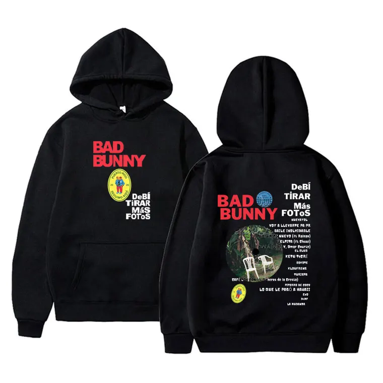 Rapper Bad Bunny DeBi TiRAR MaS FOToS DTMF Double Sided Print Hoodie Men Women Hip Hop Streetwear Men Fashion Oversized Hoodies
Rapper Bad Bunny DeBi TiRAR MaS FOToS DTMF Double Sided Print Hoodie Men Women Hip Hop Streetwear Men Fashion Oversized Hoodies