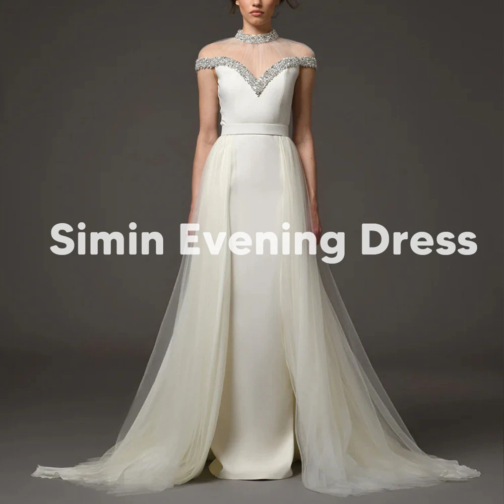 Simin женские прямые вечерние платья в Саудовской Аравии с круглым вырезом и бисером, с короткими рукавами и шлейфом, длиной до пола, вечерние элегантные платья 2025
Simin женские прямые вечерние платья в Саудовской Аравии с круглым вырезом и бисером, с короткими рукавами и шлейфом, длиной до пола, вечерние элегантные платья 2025