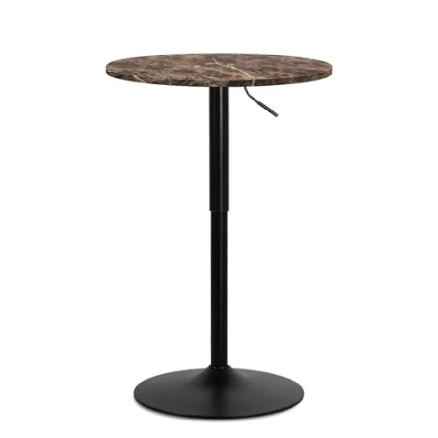 Round Cocktail Bar Table with Metal Base 23.5 Rotatable Tall Bistro Pub Table with Adjustable Height Brown Marble Texture Top C
Round Cocktail Bar Table with Metal Base 23.5 Rotatable Tall Bistro Pub Table with Adjustable Height Brown Marble Texture Top C