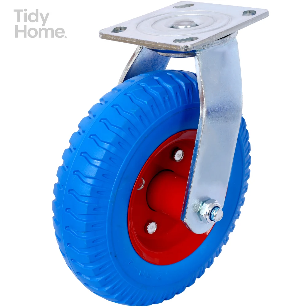 2PCS 8IN CASTER FLAT FREE WHEEL, SWIVEL Caster Wheel, Steel Hub with Ball Bearings, 5/8-Inch Bore Centered Axle, Rubber, Blue
2PCS 8IN CASTER FLAT FREE WHEEL, SWIVEL Caster Wheel, Steel Hub with Ball Bearings, 5/8-Inch Bore Centered Axle, Rubber, Blue