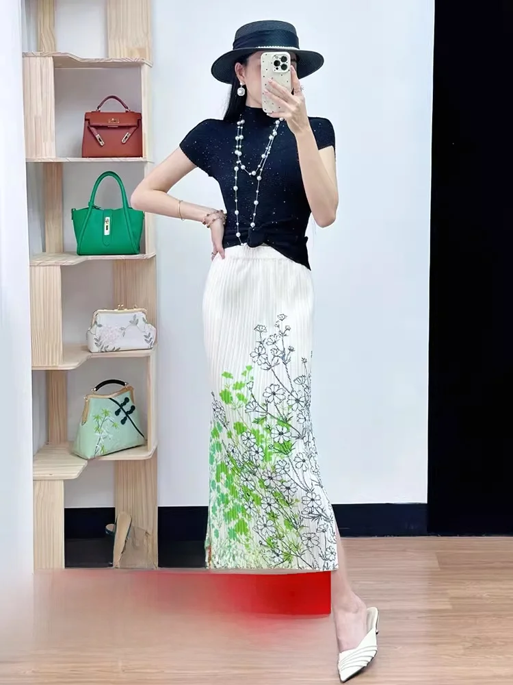 High Waist Printed Half Skirt Women's Side Slit Gored A-Line Skirt Commute Style Casual Leisure Polyester Fabric Skirt
High Waist Printed Half Skirt Women's Side Slit Gored A-Line Skirt Commute Style Casual Leisure Polyester Fabric Skirt
