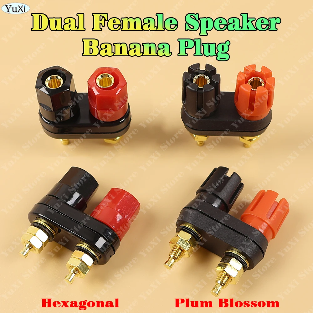 Banana Plugs Couple Terminals Connector Amplifier Terminal Binding Post Banana Speaker Plug Jack Dual Female Speaker Jack Socket
Banana Plugs Couple Terminals Connector Amplifier Terminal Binding Post Banana Speaker Plug Jack Dual Female Speaker Jack Socket