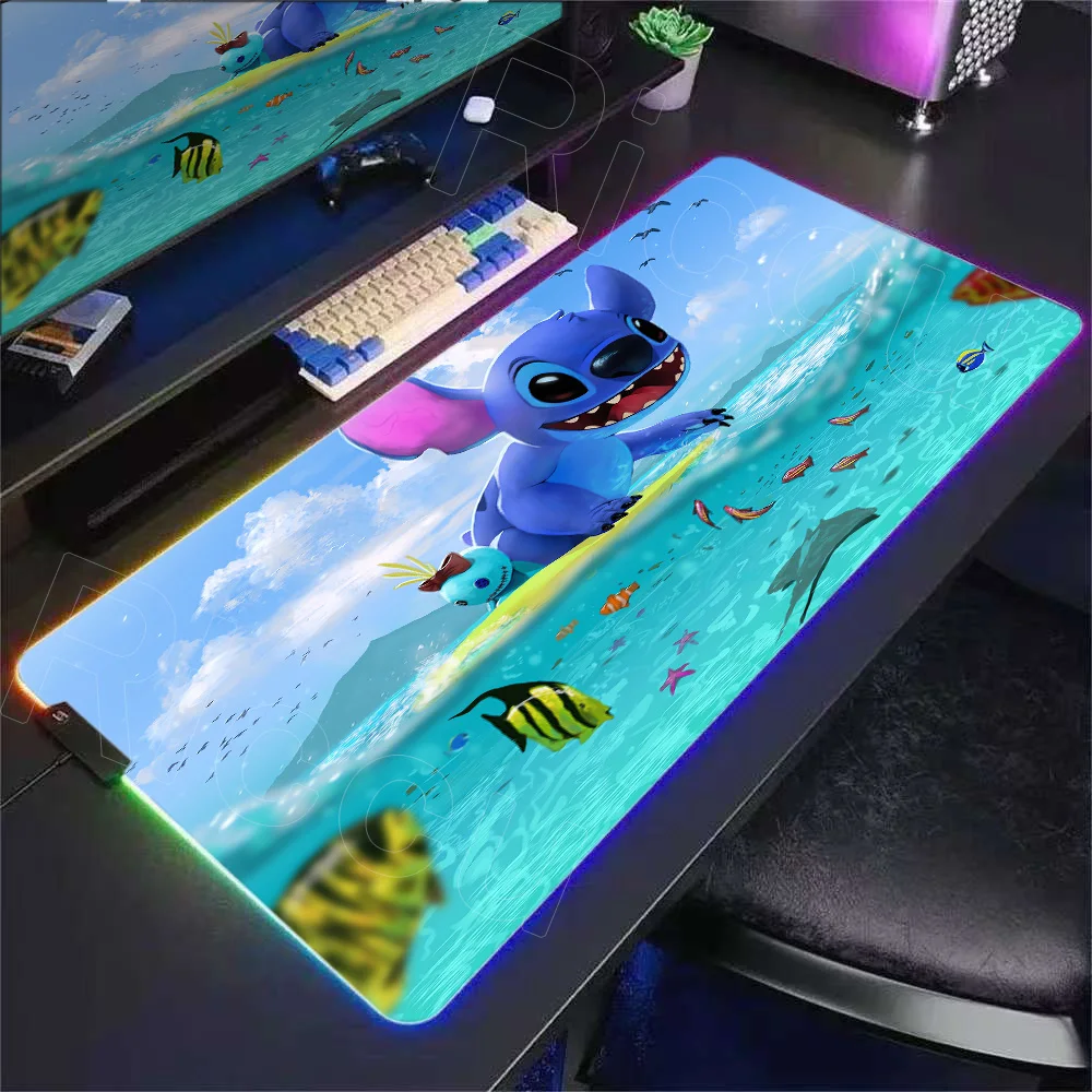New RGB Stitch Luminous Mouse Pad PC Kawaii Anime Colorful Mousepad XXL Gamer Cabinet Keyboard Rug Laptop Gaming Extend Desk Mat
New RGB Stitch Luminous Mouse Pad PC Kawaii Anime Colorful Mousepad XXL Gamer Cabinet Keyboard Rug Laptop Gaming Extend Desk Mat