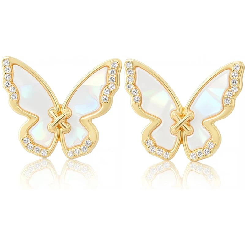 Серьги-бабочки с позолотой 14K, штифт из серебра S925, кубический цирконий, элегантные, эффектные, изящные, для повседневной носки, женские украшения
Серьги-бабочки с позолотой 14K, штифт из серебра S925, кубический цирконий, элегантные, эффектные, изящные, для повседневной носки, женские украшения