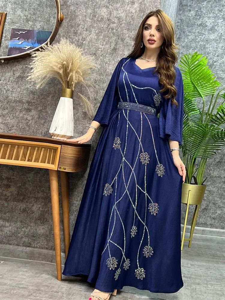 Turkey Muslim dress women abaya diamond lace-up party dresses Moroccan kaftan ensemble femme musulmane jilbab hijab vestidos
Turkey Muslim dress women abaya diamond lace-up party dresses Moroccan kaftan ensemble femme musulmane jilbab hijab vestidos