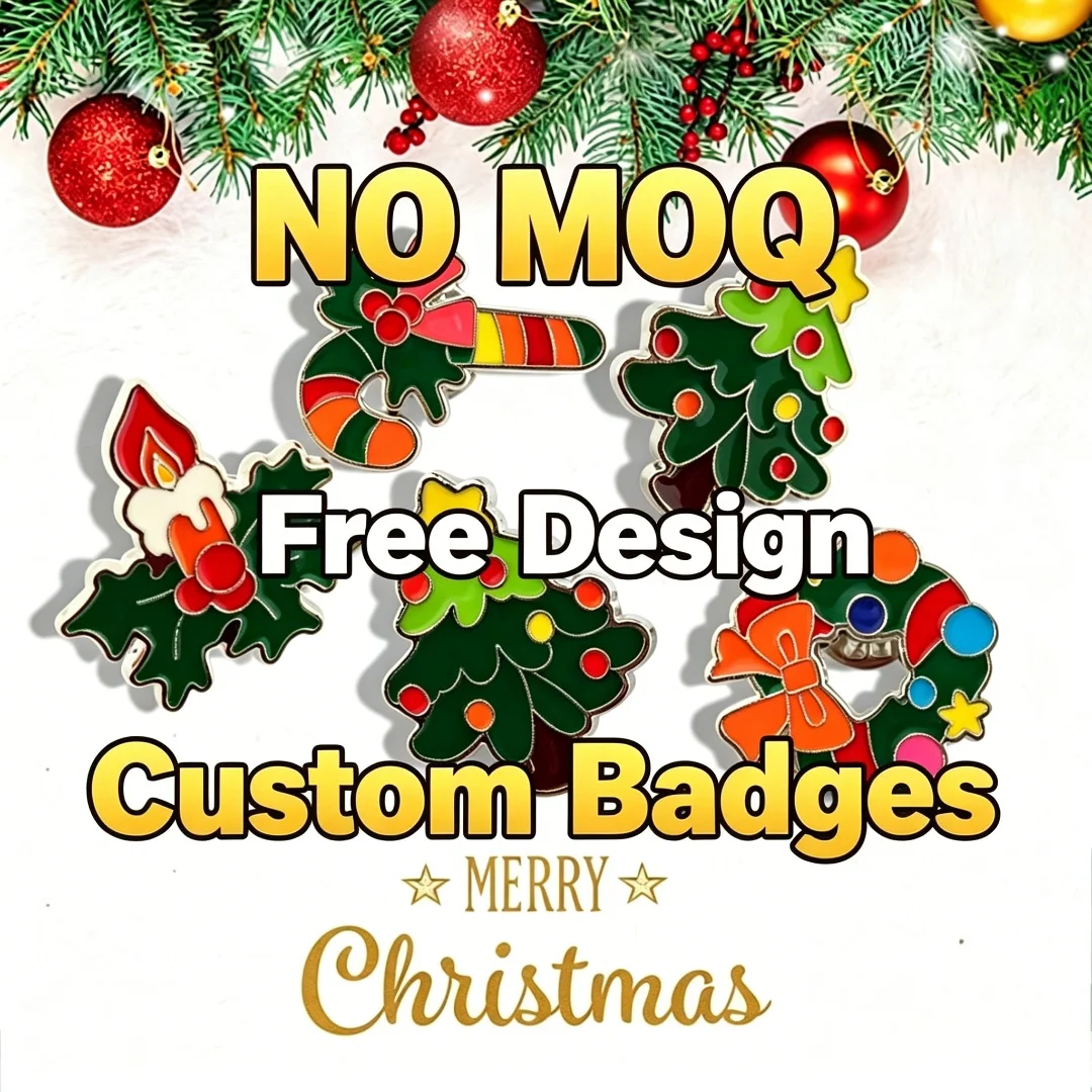 Custom Lapel Pin Christmas Tree Wreath Candy Cane Enamel Pin Xmas Holiday Backpack Clothing Party Decor Souvenir Gift
Custom Lapel Pin Christmas Tree Wreath Candy Cane Enamel Pin Xmas Holiday Backpack Clothing Party Decor Souvenir Gift