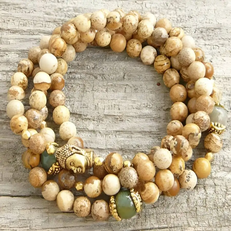 6mm Picture stone Mala Bracelet 108 Beads Gemstone Chakra Sacred Men's Gemstone zazen Buddha Tibetan Zen Jewelry Japa Nirvana
6mm Picture stone Mala Bracelet 108 Beads Gemstone Chakra Sacred Men's Gemstone zazen Buddha Tibetan Zen Jewelry Japa Nirvana