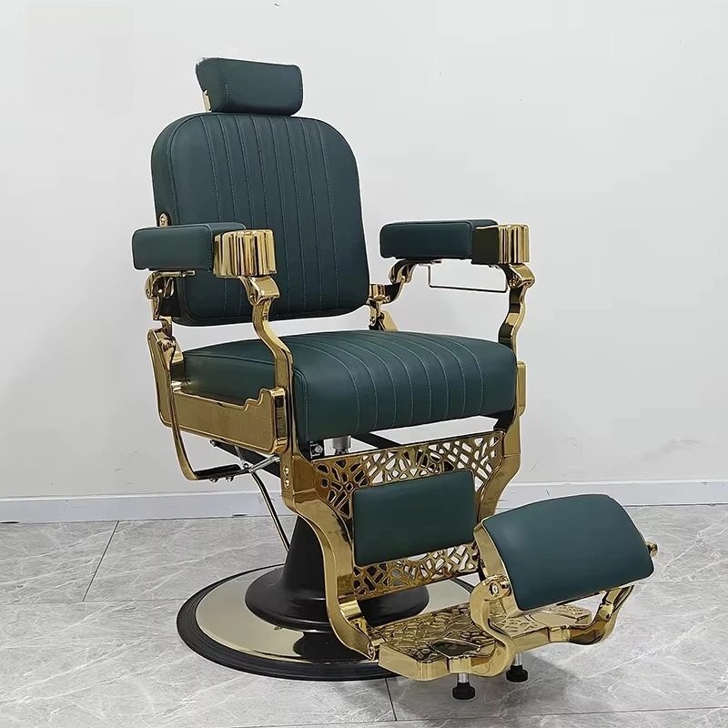 Retro Green Gold Barber Chair Salon Reclining Hydraulic Barber Chair For Hairdressing Shop
Retro Green Gold Barber Chair Salon Reclining Hydraulic Barber Chair For Hairdressing Shop