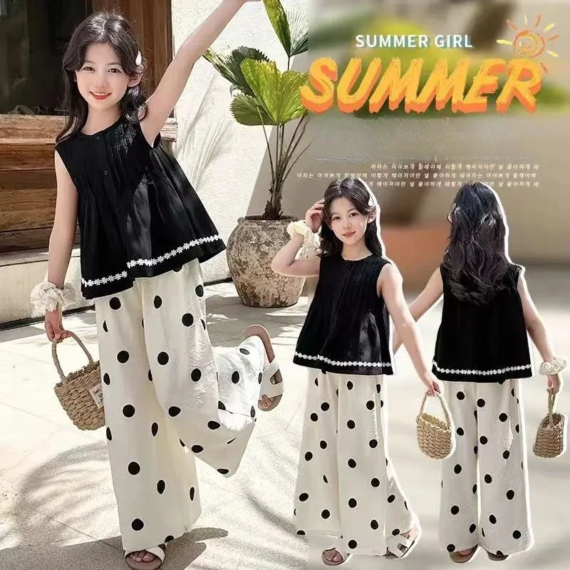 Girl New Suit Children Top Set Summer Short-Sleeved T-Shirt Pants 2Pcs Kid Solid Colour Blouse Outfits Teen Casual Loose Clothes
Girl New Suit Children Top Set Summer Short-Sleeved T-Shirt Pants 2Pcs Kid Solid Colour Blouse Outfits Teen Casual Loose Clothes
