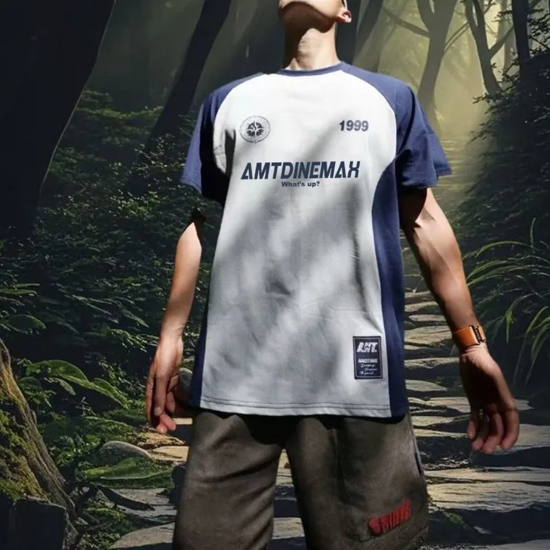 American Contrasting Raglan Sleeves T-shirt Men Patchwork Short Sleeved Training Jersey Summer Sports Round Neck Running Fitness
American Contrasting Raglan Sleeves T-shirt Men Patchwork Short Sleeved Training Jersey Summer Sports Round Neck Running Fitness