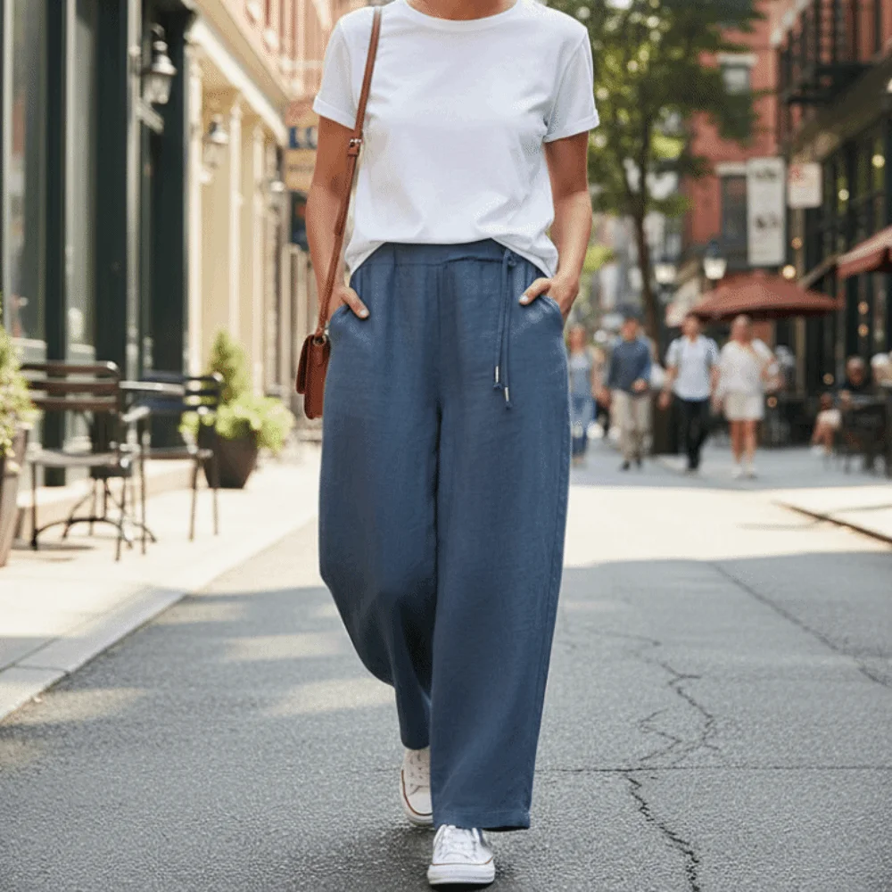 New Retro Style Wide Leg Pants High Waist Straight Leg Cotton Linen Pants Summer Loose Casual Pants Women's Fashion
New Retro Style Wide Leg Pants High Waist Straight Leg Cotton Linen Pants Summer Loose Casual Pants Women's Fashion
