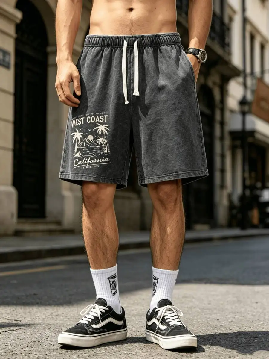 Mens Washed Cotton Printed Shorts Casual Loose Fit For Summer Street Wear
Mens Washed Cotton Printed Shorts Casual Loose Fit For Summer Street Wear