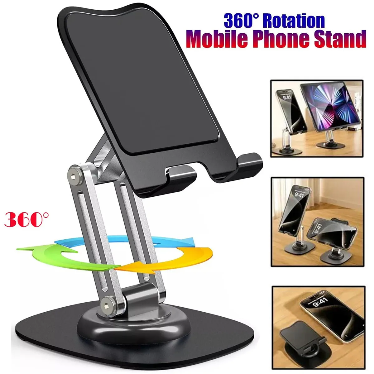Universal Adjustable Tablet Mount Cell Phone iPad iPhone Desk 360 Rotate Holder
Universal Adjustable Tablet Mount Cell Phone iPad iPhone Desk 360 Rotate Holder