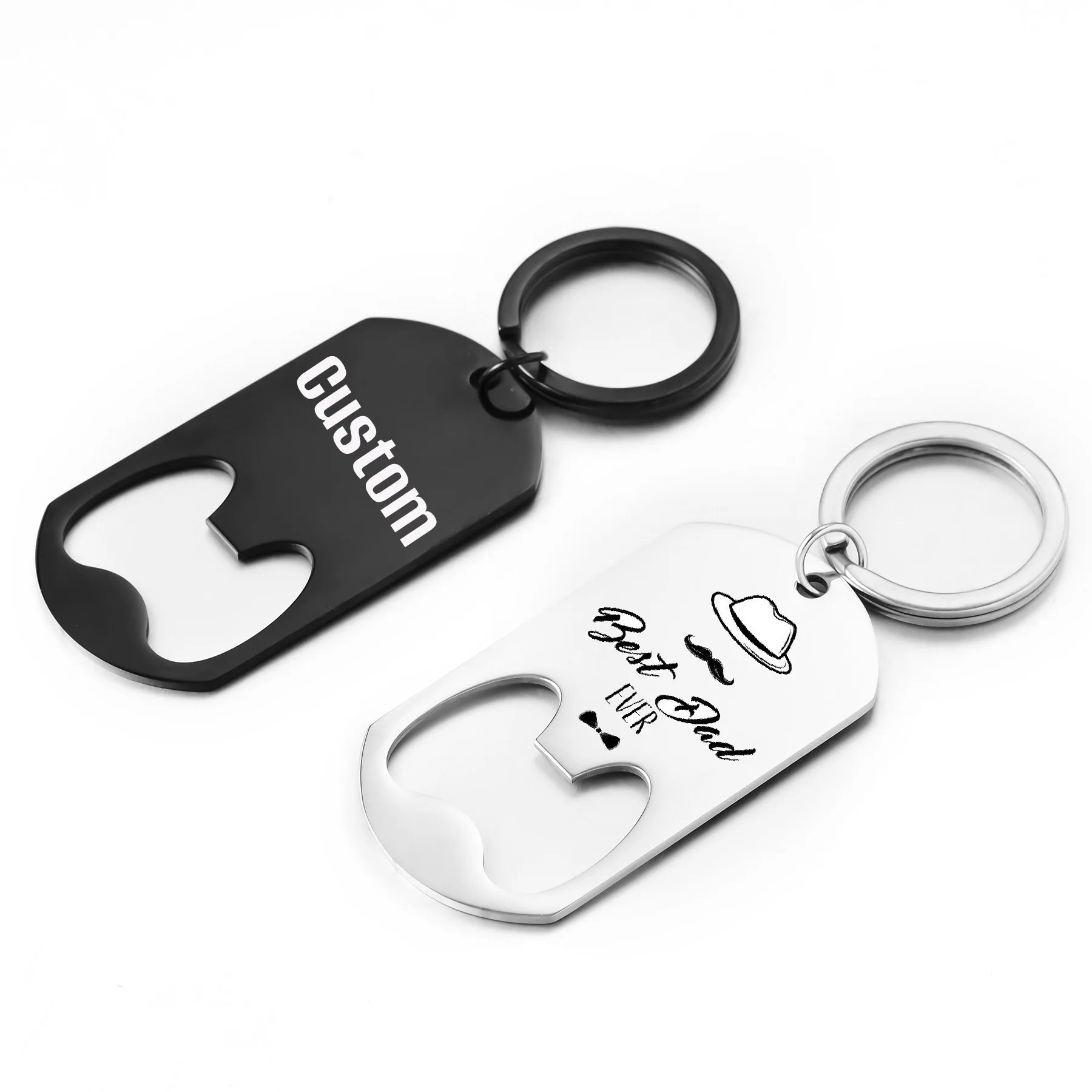Creative Custom Text Laser Engraved Bottle Opener Keychain Stainless Steel Father's Day Birthday Party Gift for Guest Key Chain
Creative Custom Text Laser Engraved Bottle Opener Keychain Stainless Steel Father's Day Birthday Party Gift for Guest Key Chain