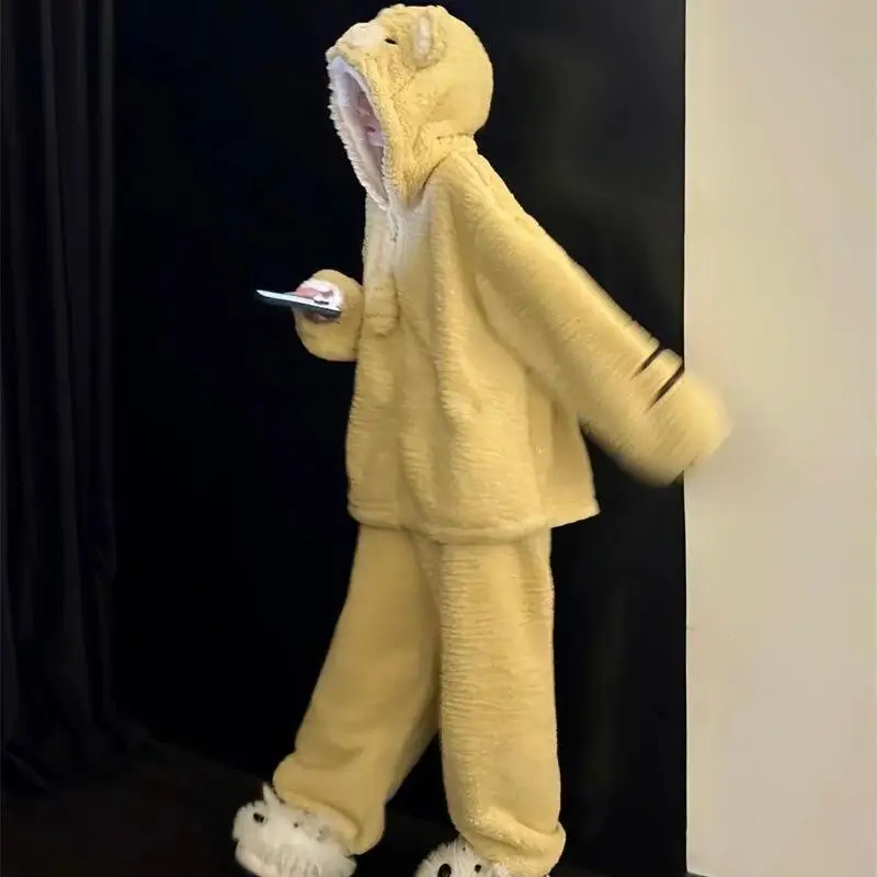 Коралловые бархатные пижамные комплекты с капюшоном для девочек, штаны принцессы Kawaii с длинными рукавами, сохраняющие тепло, утепленная осенне-зимняя одежда, одежда для отдыха
Коралловые бархатные пижамные комплекты с капюшоном для девочек, штаны принцессы Kawaii с длинными рукавами, сохраняющие тепло, утепленная осенне-зимняя одежда, одежда для отдыха